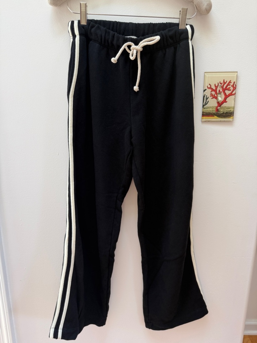 DONNI. Eco-Terry Stripe Crop Pant